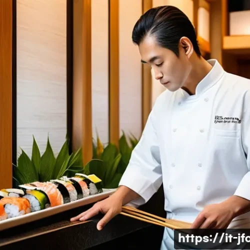 일본 음식점 창업 가이드 - **"A beautifully designed, serene Japanese-Italian fusion restaurant interior. The space features cl...