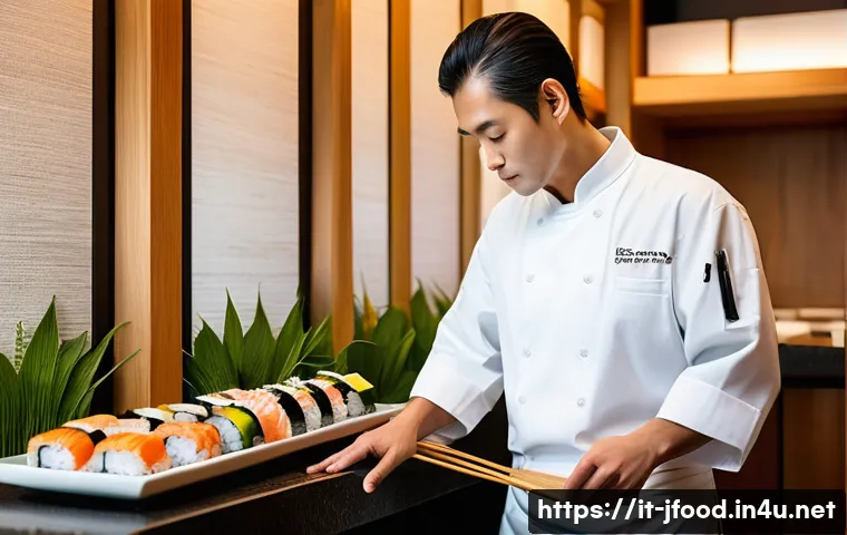 일본 음식점 창업 가이드 - **"A beautifully designed, serene Japanese-Italian fusion restaurant interior. The space features cl...